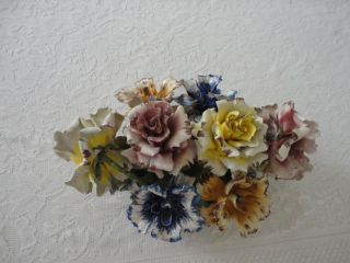 Vintage Large Capodimonte Flower Floral Centerpiece