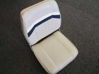 Marine Boat Seat Starcraft Folding Chair Grey White Blue Vinyl for 