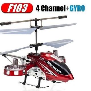   F103 4CH GYRO 4.5 Channel LED Metal Remote Control RC Helicopter Z008