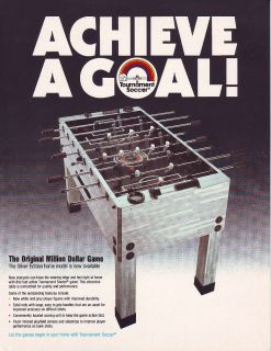 TOURNAMENT SOCCER FOOSBALL SILVER EDITION GAME FLYER