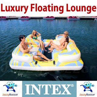   Luxury Outdoors Inflatable Island Floating Lounge Chairs Pool Raft NEW