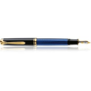 Pelikan Souveran M 400 Fountain Pen Medium NIB Black/Blue 14 carat 