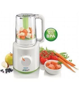 AVENT COMBINED Baby Food STEAMER BLENDER Weaning Puree + Recipes FREE 
