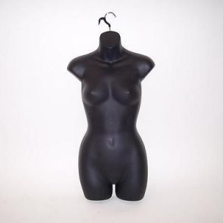 Hanging Female Mannequin Half Round Torso Form / Black
