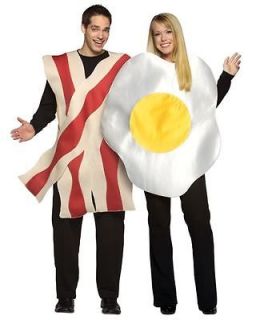 Adult Funny 1 Bacon and 1 Egg Breakfast Food Couples Costume