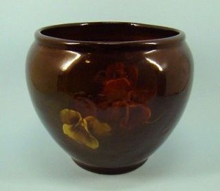 WELLER Art Pottery LOUWELSA Vase JARDINIERE Iris