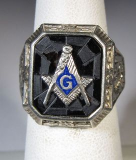 vintage masonic ring gold in Jewelry & Watches