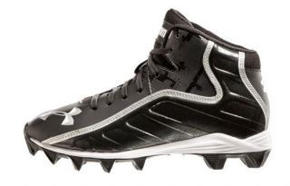 Kids Under Armour Hammer Mid Football Cleat Black