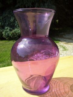 Vintage Purple or Amethyst Glass Flower Vase