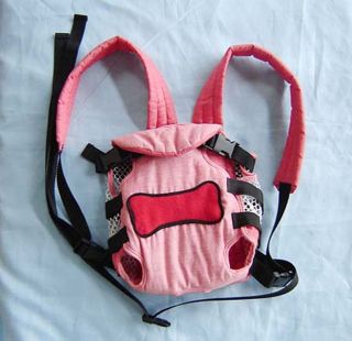 Small dog pet front carrier bag, safe, comfy, soft, ajustable, Pink up 