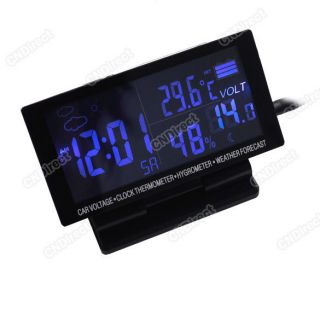   Clock Car Thermometer Hygrometer voltage calendar Weather Forecast