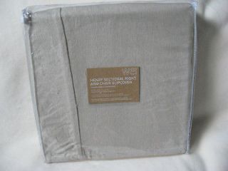 NIP West Elm Henry Sectional Right Arm Chair Slipcover Flax