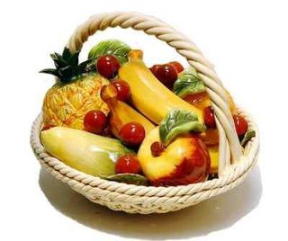 Capodimonte Style Woven Round Fruit Basket with Handle