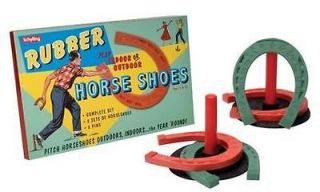 Schylling Indoor/Outdoor Rubber Horse Shoe Set   Brand New