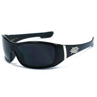 Discounted Locs Mens Gangster Sports Sunglasses   Shiny Black 
