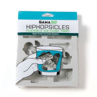 Gama Go Hip Hop Hopsicles Ice Cube Tray 4 Shapes Reusable Silicone 