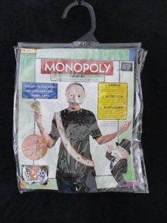 NWT MONOPOLY Adult Kit Halloween Costume Gameboard Sash Money Mask 3 