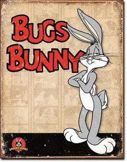 Vintage Retro Tin Sign Warner Bros. Looney Toons Bugs Bunny