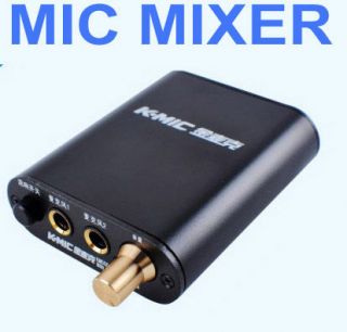 BLACK Microphone MIC Mixer Pre amp Amplifier amp for PC chat record 