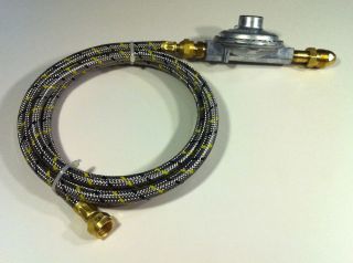 Propane Regulator and 5 ft Braided Hose LP Gas Grill
