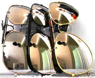 Aviator Sunglasses Mirror Lenses with Brow Bar Frame Pilot Cop Shades