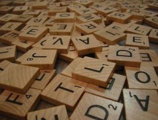 SCRABBLE WOODEN BOARD GAME TILES Wood ~Pick Any Letter~