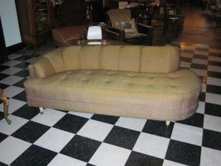Vintage Mid Century Modern Sofa w/ Tweed Upholstery