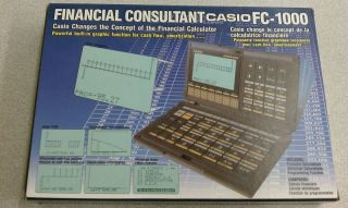 CASIO VINTAGE FC 1000 PERSONAL FINANCIAL CONSULTANT PROGRAMMABLE 