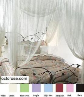 Corner Post Bed Canopy Mosquito Net for QUEEN, FULL, KING beds in 