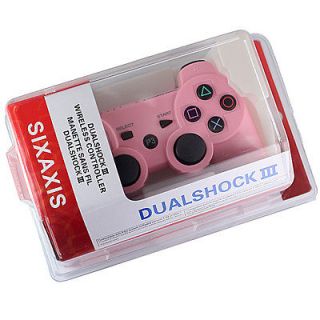   sale 1pcs Perfect Pink Bluetooth Wireless Game Controller For Sony PS3
