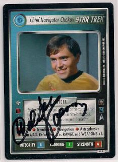 Autographed Star Trek CCG 1E Mirror Chief Navigator Chekov (Walter 