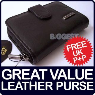 New Black Ladies Leather Purse/Wallet TOP QUALITY**