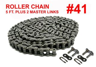 DRIVE CHAIN ASSEMBLY FOR GO KARTS, SCOOTERS, 4x4 & MORE, #41, 5FT 