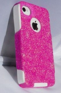 Glitter Customized Otterbox Commuter Series For iPhone 4/4S Bubblegum 