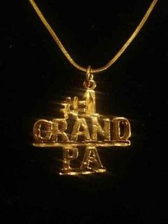Gold Necklace # 1 Grandpa Grandma Dad Mom Daughter Grandaughter Nana 