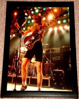 ANGUS YOUNG AC/DC LIVE GIBSON SG FRAMED CONCERT PORTRT