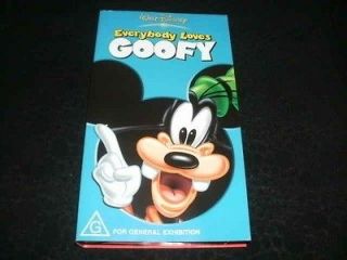 GOOFY EVERYBODY LOVES VIDEO VHS PAL VIDEO A RARE FIND