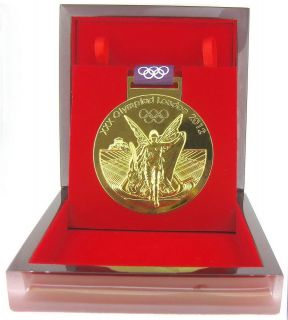 Commemorative 2012 London Olympic Gold Medal Medallion+Ribb​on+Case 