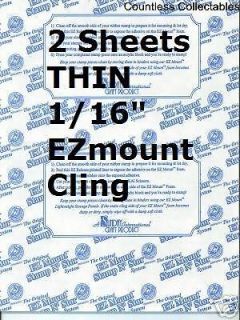 Sheets THIN EZ Mount EZmount Static Cling Cushion Unmounted Rubber 