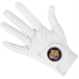 LSU Tigers Magnetic Marker Golf Glove   White