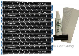 13 Golf Pride VDR Black Midsize Grips .600 + FREE Kit