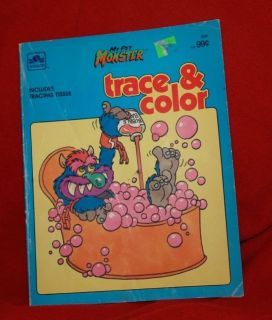 Vintage 1986 My Pet Monster Coloring Book Golden Books Trace And Color