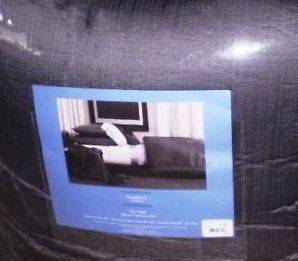   Wang City Night 4 Piece Comforter Set Modern Bedding Grey Lavender