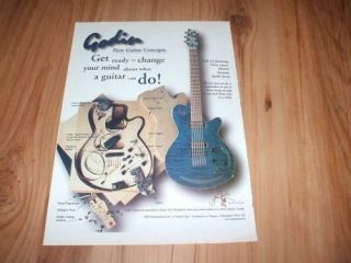 Godin LGX SA guitar 1998 magazine advert