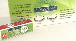 CLEAR RING GUARD SOLUTION MAKE RINGS EARRINGS FIT NOW