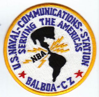US NAVY BASE PATCH, US NAVCOMSTA, BALBOA CANAL ZONE, SERVING THE 