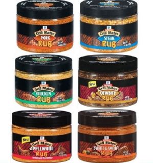 MCCORMICK GRILL MATES BARBECUE BBQ RUBS ~ CHICKEN BEEF SEASONING 
