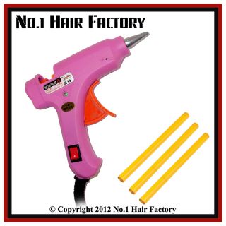 Hair Extension Pink Mini Glue Gun Amber Keratin Glue Sticks