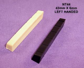 LEFT HANDED 43mm GRAPHITE GUITAR NUT/LES PAUL ETC / BLACK OR IVORY 