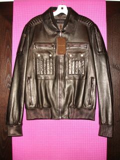 NEW AUTHENT GUCCI BUTTER SOFT LEATHER BIKER JACKET MADE IN ITALY USA 
